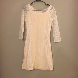 Cotton and lace winter dress stretchy barely used